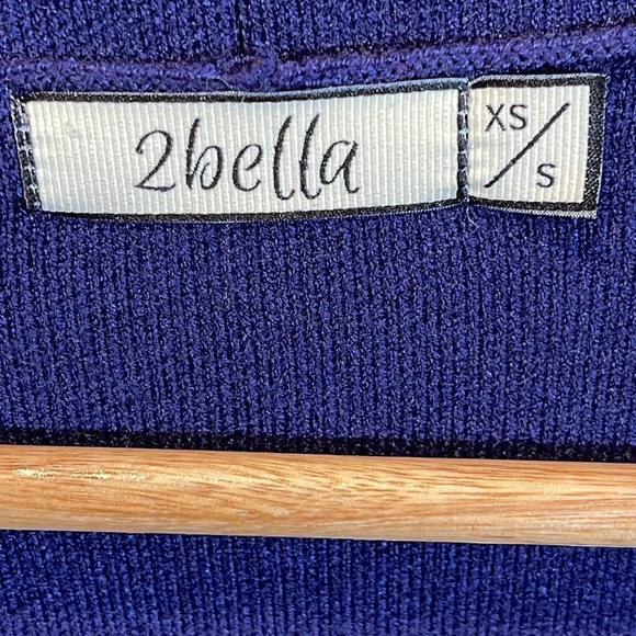 2bella open front cardigan marine blue xs/s - Picture 3 of 5
